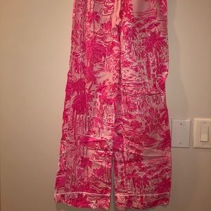 lily pulitzer pink pajama pants size xs